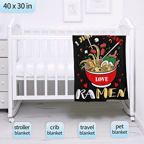 Touchish I Just Freaking Love Ramen Soft Blanket for Couch Nap All-Seasons Animal Tapestry Home Decor- Gifts for Child Women Fuzzy Cozy Throws 30"x40" for Pet