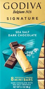 godiva signature sea salt dark chocolate mini bars – 3.1oz