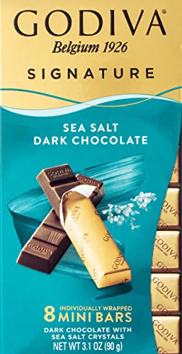 Godiva Signature Sea Salt Dark Chocolate Mini Bars - 3.1oz