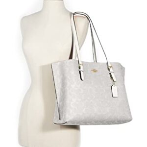 COACH Womens Mollie Tote 25 (IM/Chalk/Glacier White)