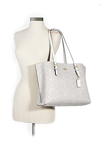 COACH Womens Mollie Tote 25 (IM/Chalk/Glacier White)