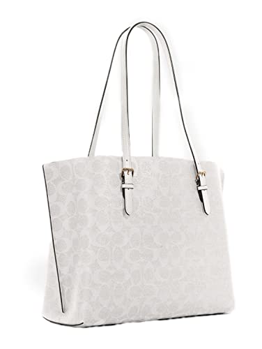 COACH Womens Mollie Tote 25 (IM/Chalk/Glacier White)