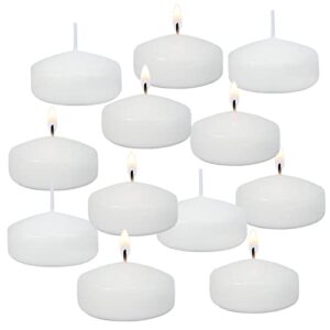 clcyicen floating candles for centerpieces，2 inch white small floating candles for cylinder vases, centerpieces at wedding, party, pool, holiday