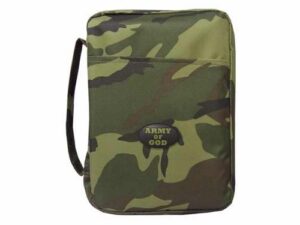 canvas bible cover army of god green camo large
