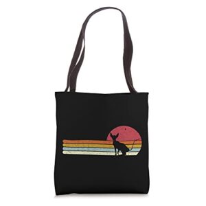 sunset sphynx silhouette for sphinx cat owners tote bag