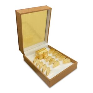 Customizable Wedding Unity Coins 24K Gold Plated with Case, Treasure Box, Arras Matrimoniales (Virgen)