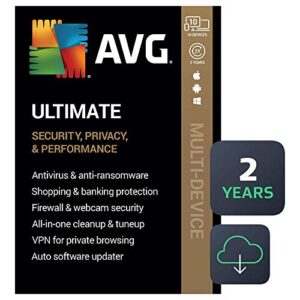 avg ultimate 2022 | antivirus+cleaner+vpn | 10 devices, 2 years [pc/mac/mobile download]