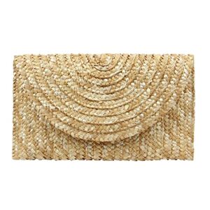 Freie Liebe Straw Clutch Bag for Women Summer Clutch Purses Beach Envelope Wallet Woven Handbags