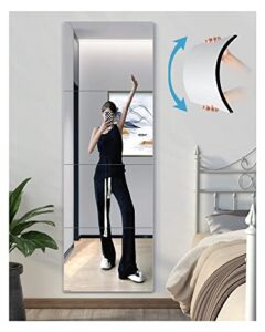 shatterproof wall mirror full length,mirror for bedroom，plexiglass gym mirrors for home gym,extra thick: 1/8″,12″x12″x4pcs,workout mirrors safe for kids,over the door mirror long wall mounted