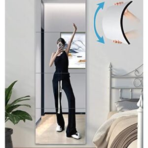 Shatterproof Wall Mirror Full Length,Mirror for Bedroom，Plexiglass Gym Mirrors For Home Gym,Extra Thick: 1/8",12"x12"x4Pcs,Workout Mirrors Safe for Kids,Over The Door Mirror Long Wall Mounted