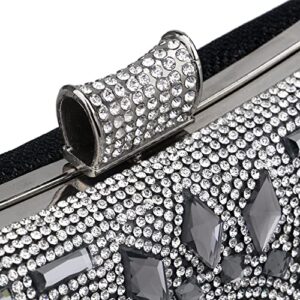 Acrylic Women Evening Bag Diamonds Purse Handbags Chain Shoulder Wedding Party Evening Clutches Messenger Bag Christmas (Blue)