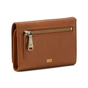 HOBO Jill Wallet For Women - Snap Flap Closure and Patterened Polyester Lining, Compact and Handy Wallet Truffle One Size One Size