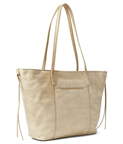HOBO Kingston Small Tote Bag For Women - Hide Leather Construction With Zippered Top Closure, Chic and Durable Hand Bag Gold One Size One Size