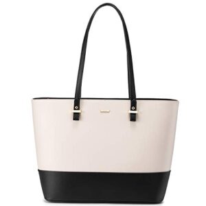 lovevook purses for women large handbag faux leather tote bag school shoulder bag with external pocket