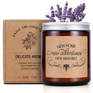 uokpt house warming gifts new home – lavender scented candle unique housewarming gift for first apartment welcome home presents ideas for women men moving gift for homeowner neighbor best friend