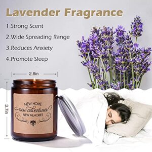 UOKPT House Warming Gifts New Home - Lavender Scented Candle Unique Housewarming Gift for First Apartment Welcome Home Presents Ideas for Women Men Moving Gift for Homeowner Neighbor Best Friend