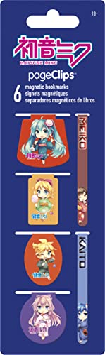 Hatsune Miku Magnetic Page Clips (6-Pack) Stationery