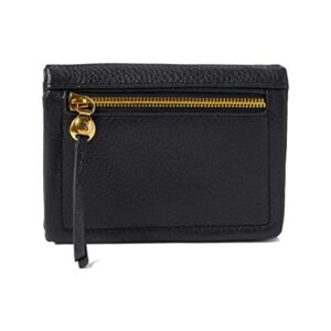 HOBO Lumen Medium Bifold Wallet For Women - Snap Button Flap Closure With Genuine Leather Construction, Compact and Handy Wallet Black One Size One Size