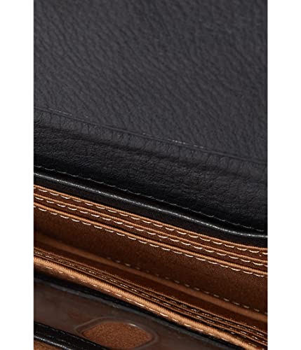 HOBO Lumen Medium Bifold Wallet For Women - Snap Button Flap Closure With Genuine Leather Construction, Compact and Handy Wallet Black One Size One Size