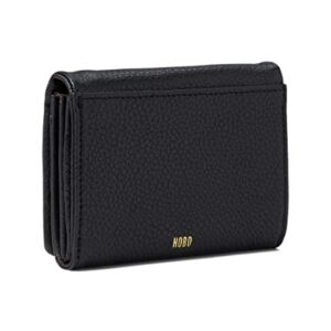HOBO Lumen Medium Bifold Wallet For Women - Snap Button Flap Closure With Genuine Leather Construction, Compact and Handy Wallet Black One Size One Size