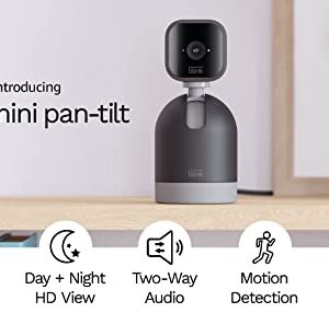 Blink Mini Pan-Tilt Camera | Rotating indoor plug-in smart security camera, two-way audio, HD video, motion detection, Works with Alexa (Black)