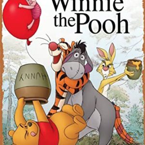 Ysirseu Winnie The Pooh Movie Poster Retro Metal Tin Sign 8x12 Inch, 8 x 12 Inch