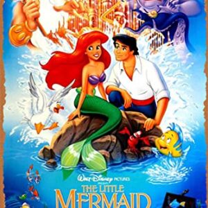 The Little Mermaid Movie Poster 5 Retro Metal Tin Sign 8x12 Inch