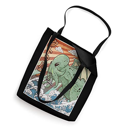 Kaiju Cthulhu Necronomicon Japanese Monster Tote Bag
