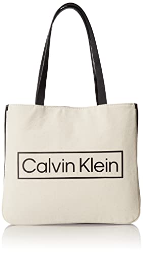 Calvin Klein Tessa Key Item Tote, Natural/Black Combo