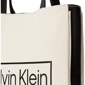 Calvin Klein Tessa Key Item Tote, Natural/Black Combo