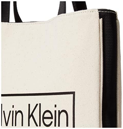 Calvin Klein Tessa Key Item Tote, Natural/Black Combo