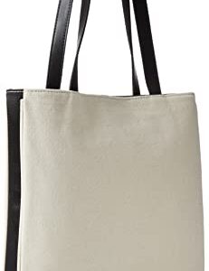 Calvin Klein Tessa Key Item Tote, Natural/Black Combo