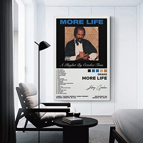 OFITIN More Life Album Cover Music Posters for Room Aesthetic Poster Decorative Painting Canvas Wall Art Living Room Posters Bedroom Painting 12x18inch(30x45cm)