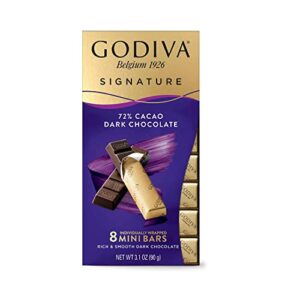 godiva signature 72% cacao dark chocolate mini bars – 3.1oz