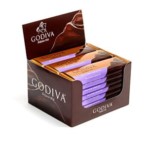 godiva chocolatier dark chocolate bars, chocolate treats, dark chocolate lovers, chocolate candy bar bulk, 24 count