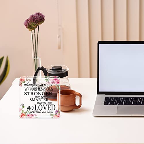 AerWo Inspirational Gifts for Her Him, Motivational Quotes Desk Decor Gifts for Birthday & Graduation, Positive Plaque for Home Office