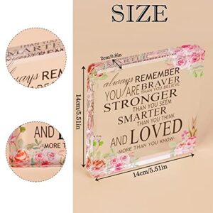 AerWo Inspirational Gifts for Her Him, Motivational Quotes Desk Decor Gifts for Birthday & Graduation, Positive Plaque for Home Office
