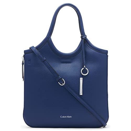 Calvin Klein Gabrianna Novelty Slim Side Zip Tote, Medieval Blue