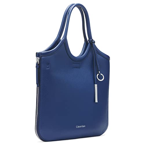 Calvin Klein Gabrianna Novelty Slim Side Zip Tote, Medieval Blue