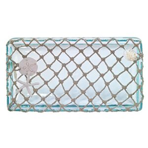 Avanti Linens - Decorative Tray, Resin Countertop Organizer, Beach Inspired Bathroom Accessories (Seaglass Collection)