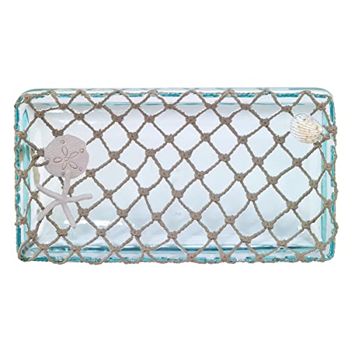 Avanti Linens - Decorative Tray, Resin Countertop Organizer, Beach Inspired Bathroom Accessories (Seaglass Collection)