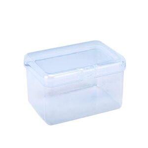transparent plastic organizer storage box with hinged lids, 3.6×2.6×2.2inches storage containers for tool accessories, small items and other craft projects