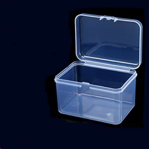 Transparent Plastic Organizer Storage Box with Hinged Lids, 3.6x2.6x2.2inches Storage Containers for Tool Accessories, Small Items and Other Craft Projects