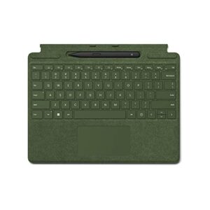 microsoft surface pro signature keyboard with slim pen 2 bundle, forest colour keyboard