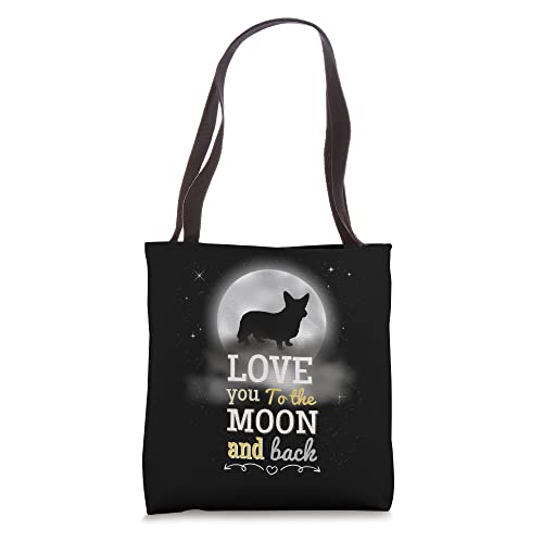 Cardigan Welsh Corgi Love To The Moon Tote Bag