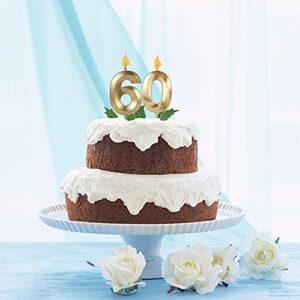 Gold 69th & 96th Birthday Candles for Cakes, Number 69 96 Candle Cake Topper for Party Anniversary Wedding Celebration Decoration