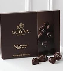 godiva, dark chocolate 15 piece, 6.2 ounce