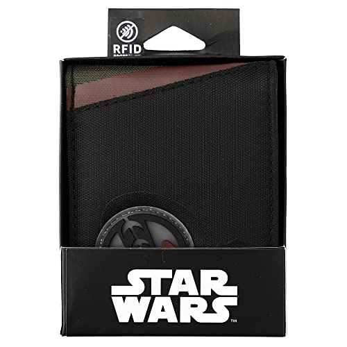 Star Wars Boba Fett Nylon Bifold with Zipper and Rubber Patch