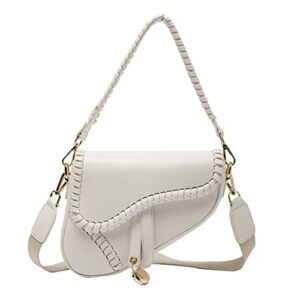 anljed women trendy saddle shoulder bag clutch purse underarm handbag satchel handbag crossbody bag