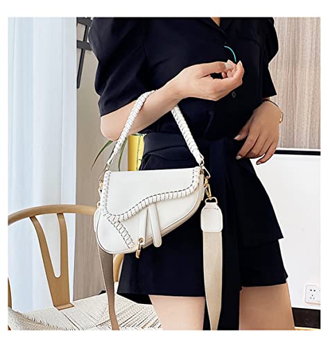 ANLJED Women Trendy Saddle Shoulder Bag Clutch Purse Underarm Handbag Satchel HandBag Crossbody Bag